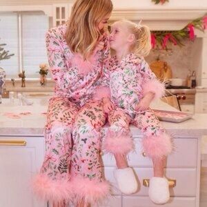 Ivy City Co Pink Bianca Holiday Kids Pajamas